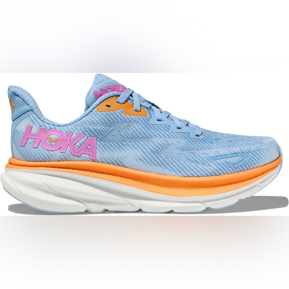 Hoka Clifton 9 size 10B. Worn on treadmill twice.